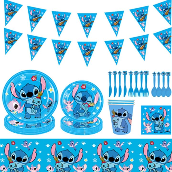 cw-lilo-cartoon-theme-birthday-childrens-tableware-year-anniversary-celebration-decoration-event-supplies