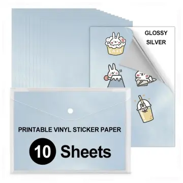 HTVRONT Printable Vinyl for Inkjet Printer - 10 Sheets Matte White  Printable Vinyl Sticker Paper Vivid Color Dries Quickly, 8.5x11 Tear  Resistant