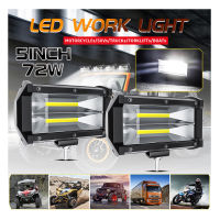 2PS LED Car Work Light 12V 24V 72W Work Fog Lamp For Offroad 4x4 Suv Atv Truck Fire Truck Agricultural Vehicle Searchlight