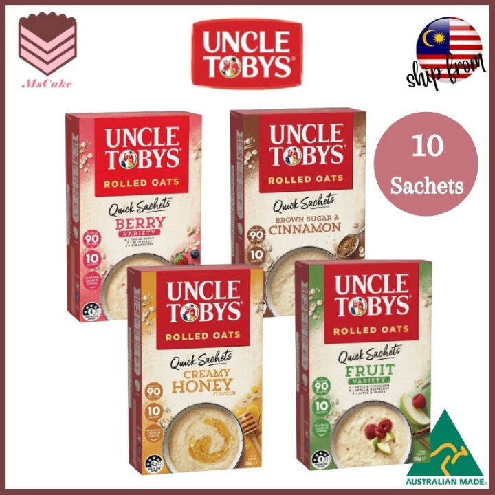 Uncle Tobys Oats Porridge Quick Sachets 10 Sachets Lazada