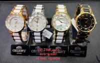 นาฬิกาข้อมือผู้หญิง Orient Quartz Lady เซรามิค FQC0J003B ดำ FQC0J006W ขาว FQC0J004W ทอง FQC0J002W พิงค์โกลด์