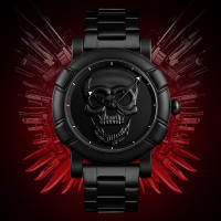 2020 Creative Fashion Skull Quartz Wrist Watch Men Stainless Steel Strap Sport Watches Waterproof Male Clock Relogio Masculino