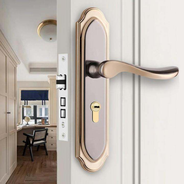 Door Lock Indoor Door Bedroom Home Simple Mute Europeanstyle Solid