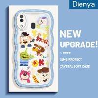 "Dienya เคสปลอกสำหรับ Samsung กาแลคซี A20s M10s A20ลายการ์ตูนน่ารักนาซ่าบัซไลท์เยียล์ใหม่ Colour มาการอนคลื่นกรอบกันกระแทกแบบใสนิ่มเคสมือถือกล้องสร้างสรรค์เคสซิลิกาเจลฝาครอบป้องกัน"