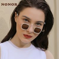 NONOR Brand Sunglasses Women Mirror Retro Sun Glasses for Women Luxury Vintage Small Square Lens Sunglasses Female