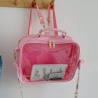 Clear Front Pocket Transparent Cute Wild Backpack Large Capacity Multipurpose X5XA