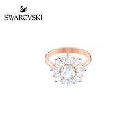 Swarovski Rings Genuine ซันไชน์อาทิตย์แบบความรักที่อบอุ่นบุคลิกภาพแหวนอารมณ์หรูหราแหวนสร้างสรรค์ระดับไฮเอนด์แหวนแต่งงานของขวัญแฟนผู้หญิงแฟชั่นเครื่องประดับ