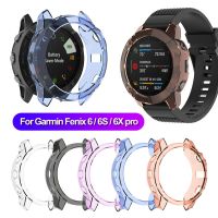 Smart Watch Protective Cover for Garmin Fenix 6 6S 6X Pro Soft TPU Watch Case Bumper Frame Wristbands Shell Accessories Cables