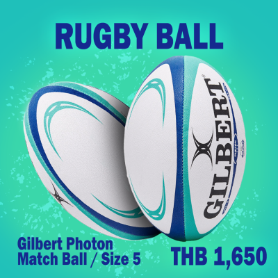 Rugby Ball Size 5, Gilbert Rugby Ball, Gilbert Photon Match Ball Blue, Authentic, # 1 Seller,  ลูกรักบี้, รักบี้บอล