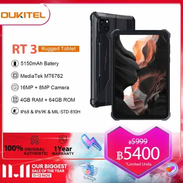  Rugged Android Tablet,OUKITEL RT2 20000mAh Rugged Tablet 10  inch Android 12 Tablet 8GB+128GB Tablet IP68,IP69K Waterproof Tablet  16MP+16MP Camera Octa-core Smart Tbalet 4G Dual SIM WiFi GPS OTG :  Electronics