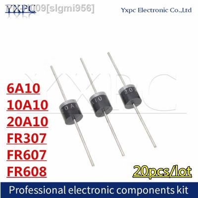 【LZ】♛  20pcs 6A10 10A10 20A10 6A 10A 20A 1000V  FR307 FR607 FR608 Rectifier diode