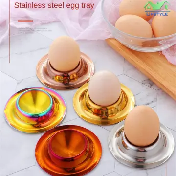 2 Stainless Steel Single Boiled Egg Cup Holder Eggs Kitchen Utensils food  Cook