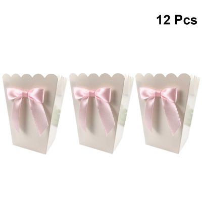 【YF】❡  12pc Bow Supplies Paper Boxes Snack Treat Food Birthday Baby Shower Wedding