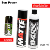 LUBE71 MATTE+DARK สเปรย์เคลือบสีด้าน+สเปรย์เคลือบพลาสติกให้ดำขนาด 600ml แถมฟรี WELL สเปร์ทำความสะอาดภายในหมวกกันน็อค ขนาด 150ml