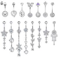 【CW】 Surgical Belly Rings Dangle Navel Piercing Nombril Ombligo Jewelry