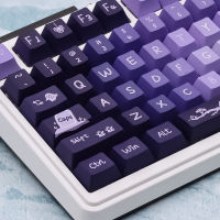 Crybaby Purple Gradient keycaps Cherry Profile PBT ISO Nordic Layout Enter for Cherry mx mechanical keyboard 1 Set 157 Keys