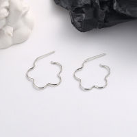 Cute Flower Hoop Earrings for Women Korean Floral Earrings Kawaii Everyday Jewelry Minimalist Birthday Gift for Her Dropshipping