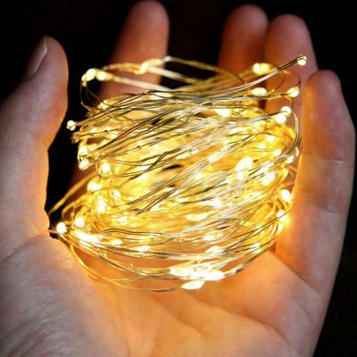 1M 2M 5M 10M USB LED Holiday Fairy Light Waterproof LED Silver Wire String Strip Christmas Tree Party Wedding Garland Decoration Fairy Lights