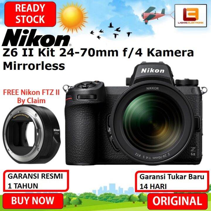 Nikon Z6 II Kit 24-70mm F/4 Kamera Mirrorless | Lazada Indonesia