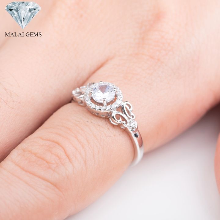 malai-gems-แหวนเพชร-เงินแท้-925-เคลือบทองคำขาว-ประดับเพชรสวิส-cz-รุ่น-151-1ri59026-แถมกล่อง-แหวนเงินแท้-แหวนเงิน-แหวน