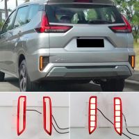 ไฟเบรกหางสะท้อนแสง Bemper Belakang LED สำหรับ Mitsubishi Xpander 2022 2023 Xpander Cross 2019-2021ไฟตัดหมอกเลี้ยวสัญญาณไฟ