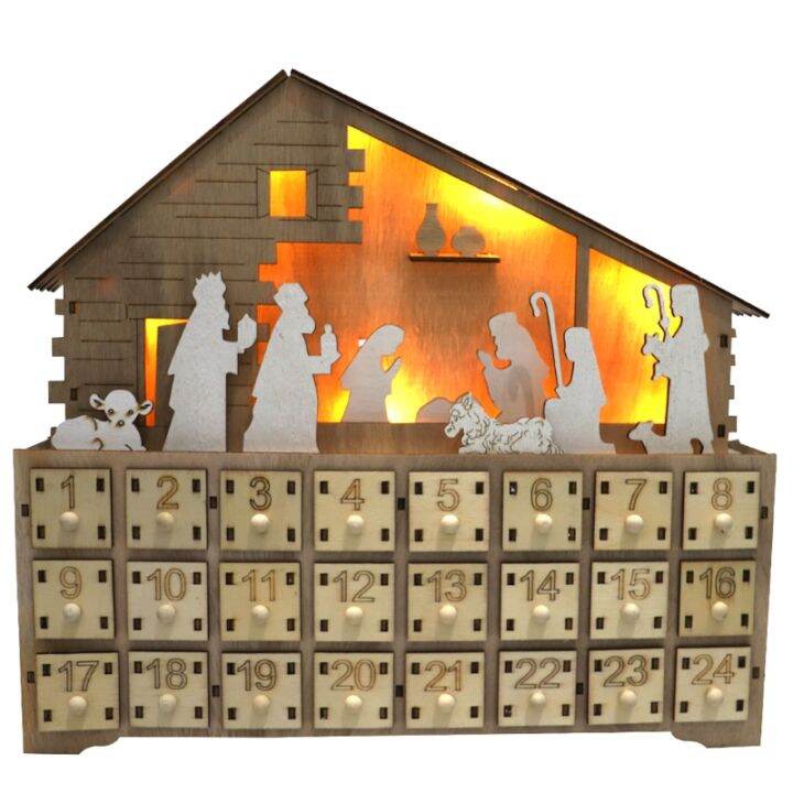 nativity-manger-scene-wooden-advent-calendar-battery-operated-led-lighted-christmas-countdown-ornament-with-drawer-decor