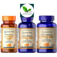 NEW STOCK Puritans Pride Vitamin C Timed Release -1000mg.,1500mg./ 60,250,100 Caplets