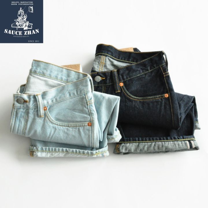 saucezhan-shorts-jeans-original-mens-jeans-selvedge-jeans-jeans-raw-denim-jeans-summer-casual-shorts-men-free-shipping