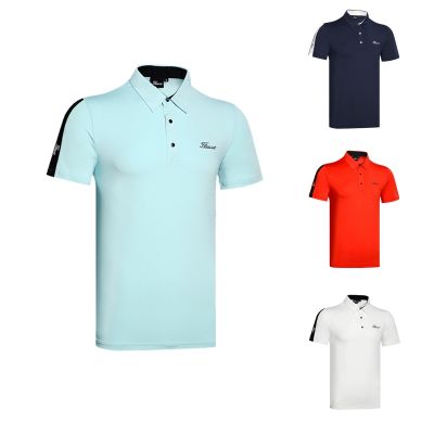 J.LINDEBERG G4 FootJoy PEARLY GATES  Le Coq SOUTHCAPE Odyssey☽✁▲  Golf clothing mens short-sleeved T-shirt summer sports quick-drying breathable outdoor jersey POLO shirt top