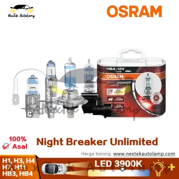 OSRAM New Gen H4 H7 9003 HB2 Night Breaker 200 Halogen Car Headlight +200%