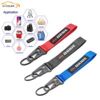 VEHICAR For BRIDGE Style Car Keychain Carabiner buckle Nylon Key Holder Tow Rope Trailer Belt Backpack Short Lanyard Accessories