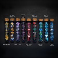 ขวดยาแนวแฟนตาซี7ชิ้น/เซ็ตแรงบันดาลใจจาก Polyhedral D &amp; D COC ชุดลูกเต๋า RPG 7ขวด | เกมดันเจี้ยนส์แอนด์ดรากอนส์เกมบนโต๊ะ Dnd