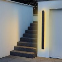 Long Strip Wall Lamp Porch Light Outdoor Lighting Modern Style Waterproof IP65 Cold Warm Neutral  Garden Door Courtyard Balcony