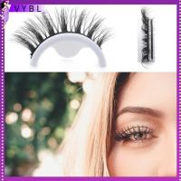 VYBL SKONHED 1 Pair เครื่องมือต่อตา หนา Wispy ลอนธรรมชาติ 3D Mink นำกลับมาใช้ใหม่ได้ ขนตาปลอมแบบมีกาวในตัว