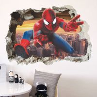 Spiderman Super Heroes Wall Stickers For Kids Room Decoration Home Bedroom PVC Decor Cartoon Movie Mural Wall Art Decals Stickers