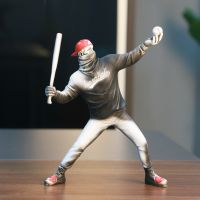 Resin England Street Abstract Art Statue Sculpture Figurine Baseball Figure Toy Study Room Home Interior Decor Decoration