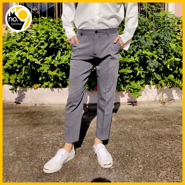 พร้อมส่ง-fashion-slacks-pants-men-x201-กางเกงผู้ชาย-กางเกงสแล็คชาย-กางเกง5ส่วนชาย-กางเกงเกาหลีชาย-กางเกง-ชาย-ผ้าฝ้ายยืด-กางเกงขายาวชาย