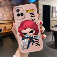 Hontinga ปลอกกรณีสำหรับ Vivo Y21 2021 Y21S Y33S Y21A Y21T Y33T T1X กรณีการ์ตูนน่ารัก Marvel หนังนุ่มซิลิโคนโทรศัพท์กรณีฝาครอบกล้องป้องกันกรณีกันกระแทกปกหลังโทรศัพท์ Softcase สำหรับหญิง