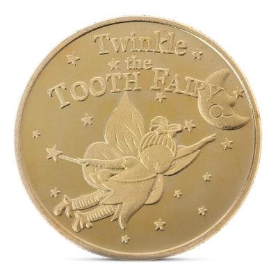 Non-Currency Coin Tooth Fairy Gold Plated Elf Pattern Physical Commemorative Coin Creative Gifts Decoration Crafts For Kids