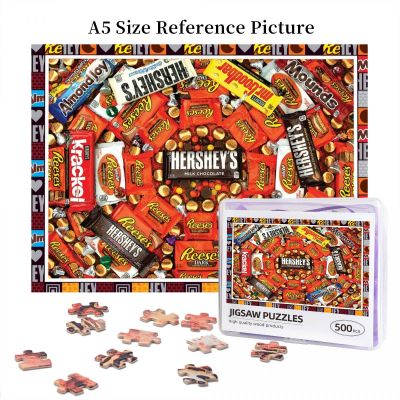 Hersheys Swirl - Chocolate Collage Wooden Jigsaw Puzzle 500 Pieces Educational Toy Painting Art Decor Decompression toys 500pcs