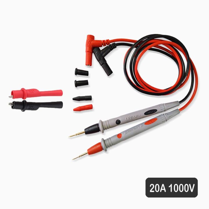 Digital Multimeter 20a 1000v Probe Test Leads Pin Needle Super Tip Multi Meter Tester Lead Probe 