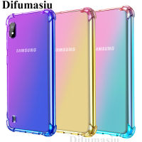 For Samsung Galaxy A10 Phone Cases Covers Gradient Color Silicone Soft TPU Casing Colorful Back Cover Anti Fall Samsung A10 Shockproof Soft Case