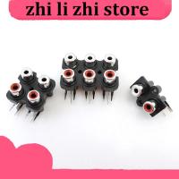 zhilizhi Store 2/4/6 Hole RCA Female Stereo Audio Jack Connector Socket Adapter Video plug AV Input Row Amplifier Interface 2Pin 4Pin 6Pin