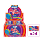 Hộp 24 gói kẹo cuộn cầu vồng Belta Vidal 19g gói