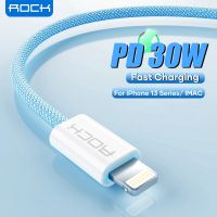 ROCK PD 30W Type C สายสำหรับ iPhone 13 Pro Max สายชาร์จสำหรับเร็วสายสำหรับ iPhone 12 Pro สายสายรับส่งข้อมูลสำหรับ IMAC USB C