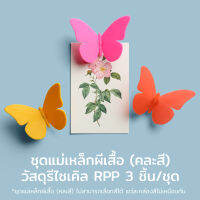 Qualy Design Butterfly Magnet 3pcs/set (random Color) - แม่เหล็กติดตู้เย็น รุ่น ผีเสื้อ สีสันสดใส 3 ชิ้น/เซท (สุ่มสี)