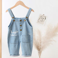 IENENS Baby Overalls Toddler Jeans Pants 0-4 Years Girl Boy Cartoon Dungarees Bottoms Clothes Kids Washing Denim Jumpsuit