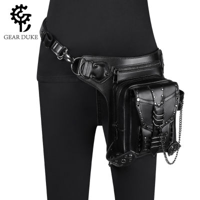 Spot Foreign Trade Chain Bag Female Steampunk Rivet Motorcycle Bag Womens Shoulder Bag Female Travel Fanny Pack