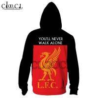 Liverpool F.C. Fashionable 3D Printed Hoodie Unisex Long Sleeve Zip HoodieTH