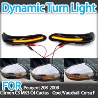 Dynamic Turn Signal LED Side Mirror Indicator Blinker Light for Peugeot 208 2008 12’-22 Citroen C3 MK3 C4 Cactus Opel Corsa FSignal Light Assemblies P